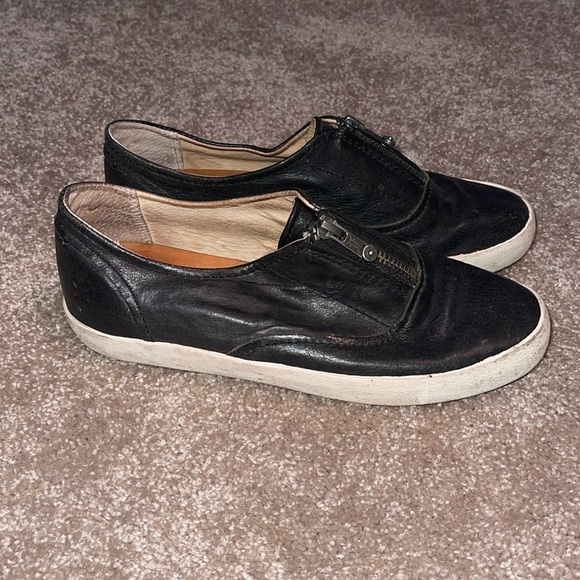 Frye Dylan Leather Moto Slip On Sneakers- size 6 - Picture 1 of 7